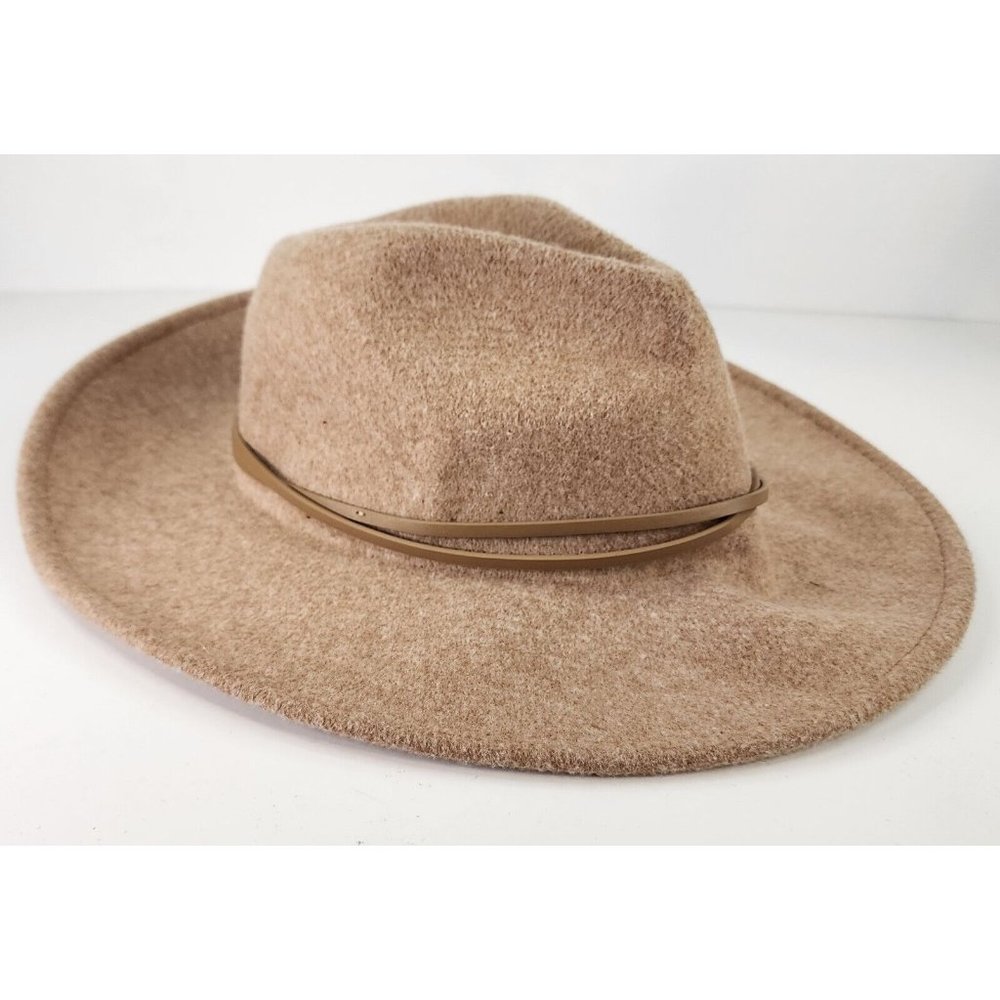 Francescas Hat Womens One Size Blush‎ Woolp Twist Band Panama Wool Blend Fedora